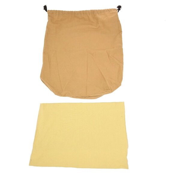 LOUIS VUITTON Logo 10 Set Dust Bag Drawstring Canvas Cotton Beige Brown - Picture 8 of 16